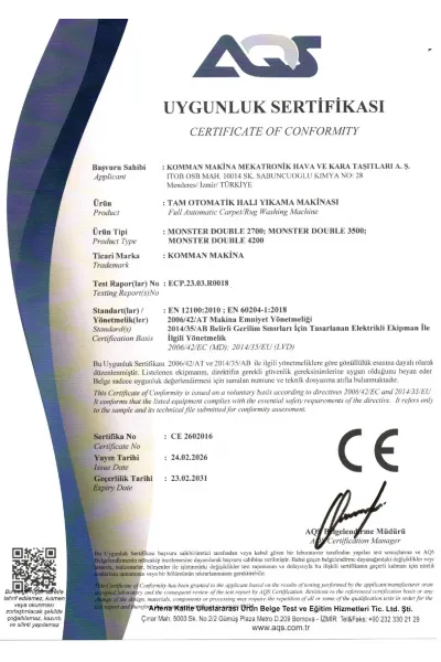 MONSTER DOUBLE CE CERTIFICATE
